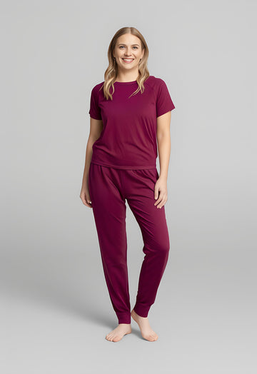 Women's Short Sleeve Bamboo Lounger Sets