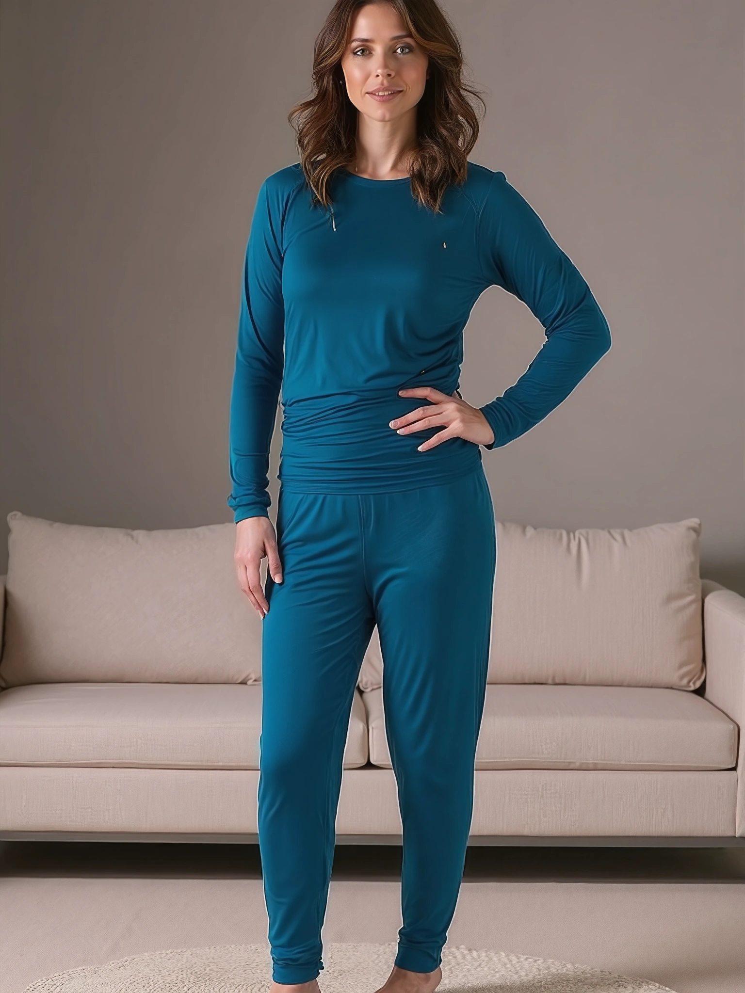 Women's Long Sleeve Bamboo Lounger Pajama Set