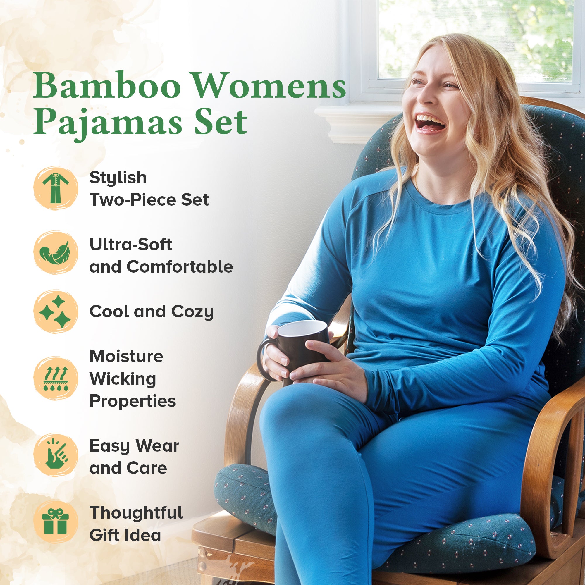 Women's Short Sleeve Bamboo Lounger Sets