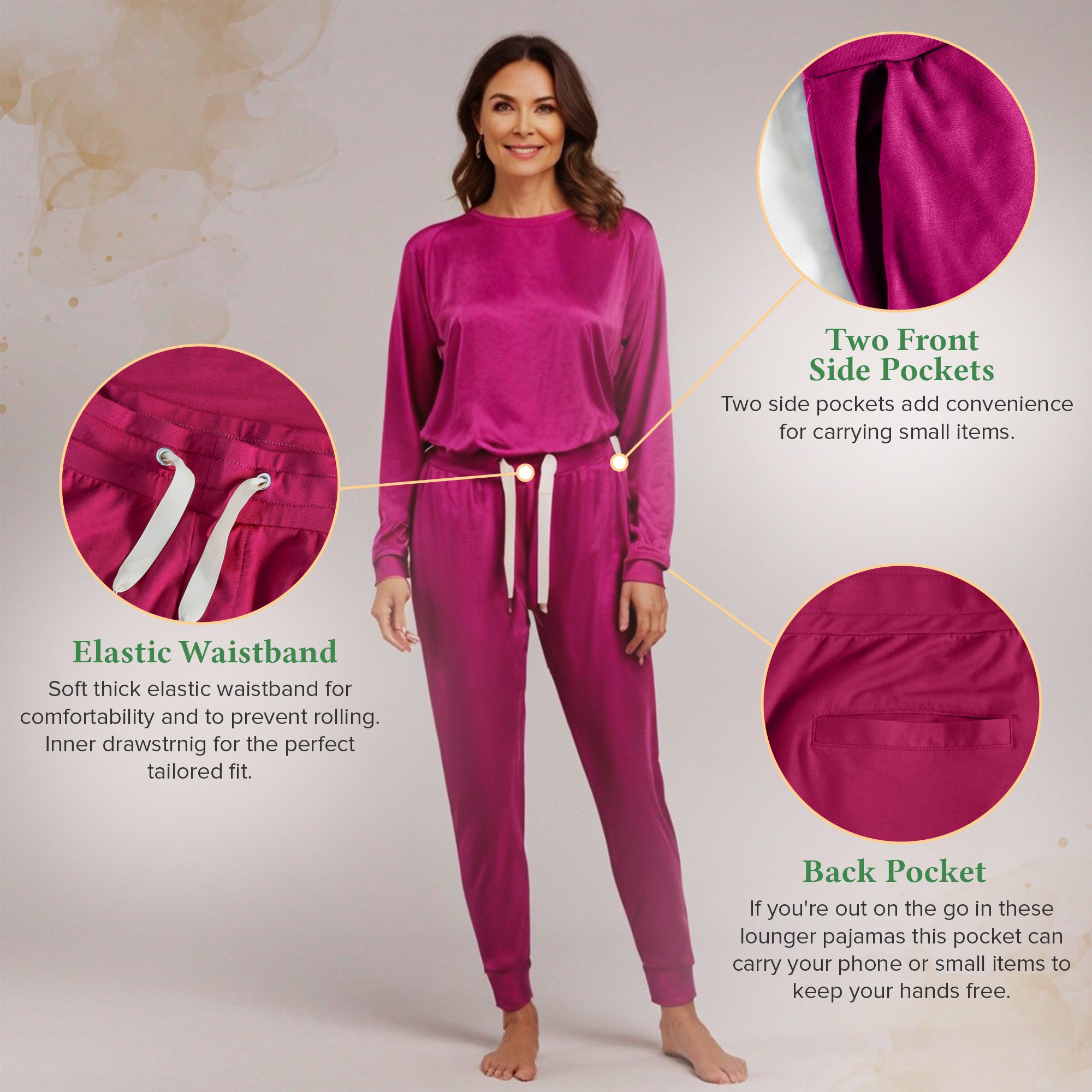 Women's Long Sleeve Bamboo Lounger Pajama Set