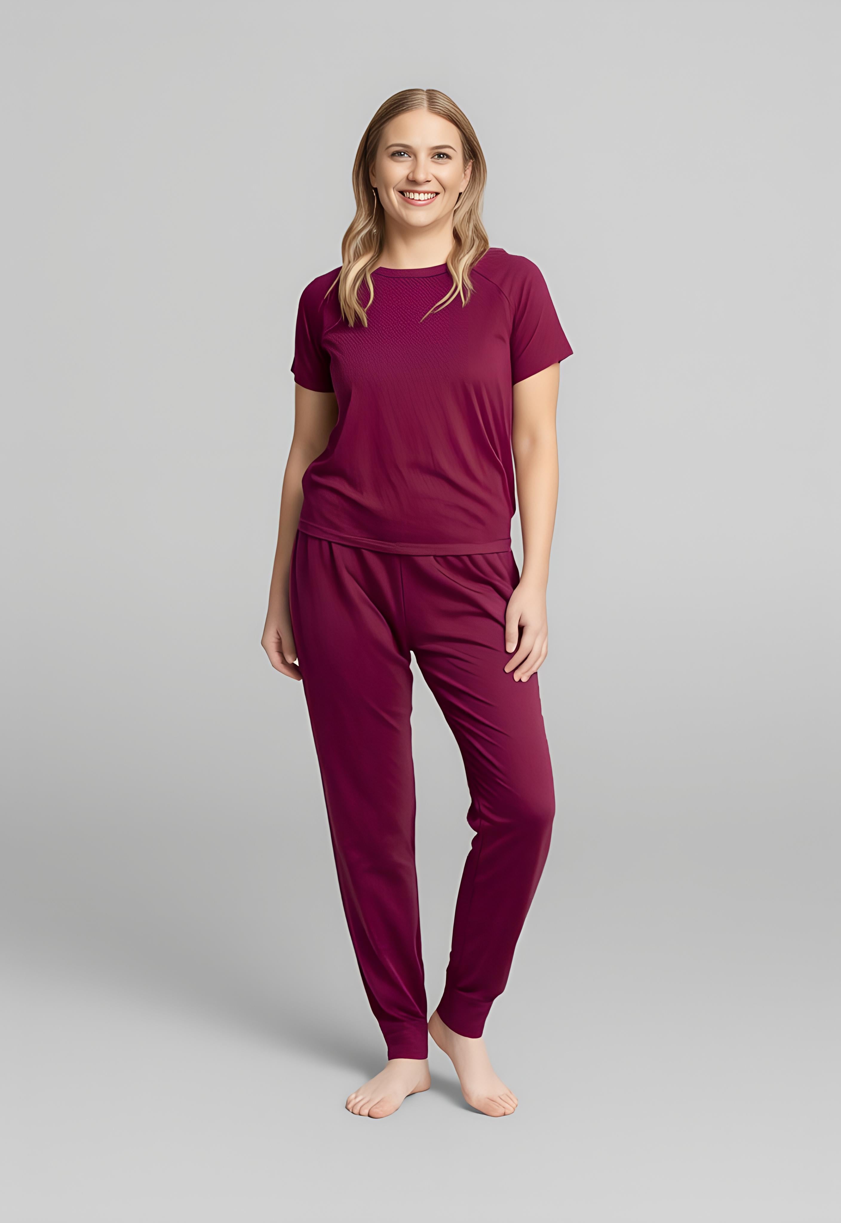 Women's Short Sleeve Bamboo Lounger Sets